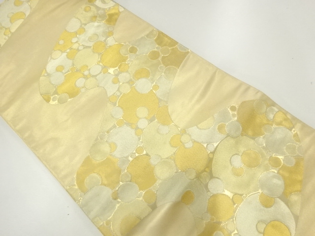 JAPANESE KIMONO / ANTIQUE FUKURO OBI / SILK / WOVEN STREAM & DOTS